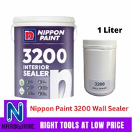 Nippon Paint 3200 Wall Sealer Self Packed / Cat undercoat Dinding Dalam Rumah Pek Sendiri 1L - 1 Lit