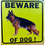 BEWARE OF DOG METAL SIGN BOARD 30x30cm