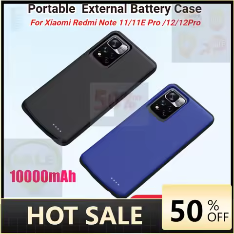 For Xiaomi Redmi Note 11 Portable Battery Charger Case External Battery Redmi Note 11 Plus 11E Pro 1