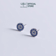 Bông tai nữ TLEE mặt đá xanh navi lấp lánh TLEE JEWELRY B0377