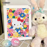 速发kt猫钻石带框手工贴画制作生日礼物女孩儿童闺蜜礼物diy玩具kt cat diamond with frame handmade sticker making birthday23cx1b