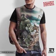 Popeye VS HULK IMAGE PRINTING T-SHIRTS - MOVIE OLIVE DIAMOND CARTOON CLOTHES ORIGINAL SAILOR DISTRO 