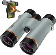 10x42 ED Binoculars for Adults High Powered with Phone Adapter, Waterproof Binoculars with ED Lenses, Super Bright Clear for Bird Watching, Hiking, Cruise Ship, Wildlife Viewing and Outdoor Activities