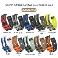 Applicable Garmin Fenix8 7X Extraordinary Quick-Release Dual-Color Silicone22/26mm Universal965 6X S
