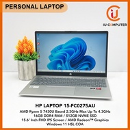 HP LAPTOP 15-FC0275AU AMD RYZEN 5 7430U 16GB DDR4 RAM 512GB NVME SSD USED LAPTOP NOTEBOOK