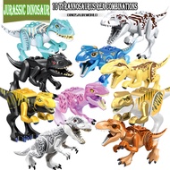 10PCS Jurassic park dinosaur toy Suit Compatible with Lego blocks  Velociraptor T-Rex kids Puzzle toys gift