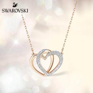 สวารอฟสกี้ Swarovski สร้อยคอ DEAR Double Heart Necklace Love Pendant Clavicle Chain Female Accessori