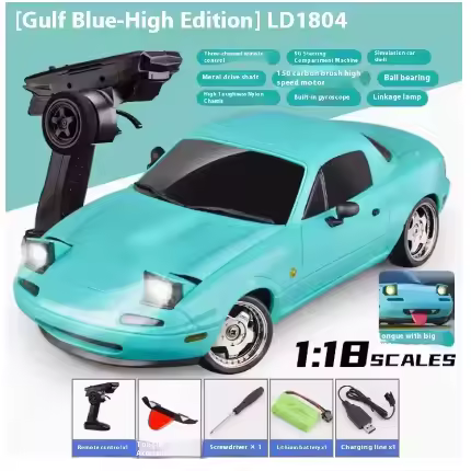 4X2 RTR LDRC LD1804 1/18 2.4G Remote Control Drift Car Brushed Motor ESC Servo Light System RC Racin