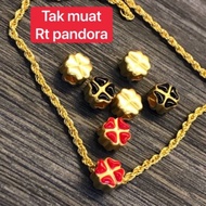 Bead bunga clover emas999 tulen (y)