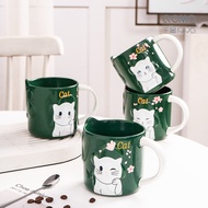 QOMO (Random style) Cute Ceramic Mug Tea Water Coffee Cup Sakura Cat Cup