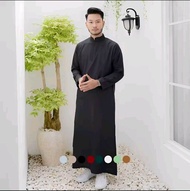 jubah pria resleting terlaris/gamis pria polos terbaru/jubah termurah/jubah dewasa