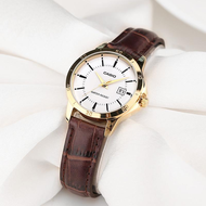 นาฬิกา Casio รุ่น LTP-V004GL-7A นาฬิกาข้อมือผู้หญิงสายหนัง สีน้ำตาล หน้าปัดขาว - มั่นใจ ของแท้ 100% ประกันสินค้า 1 ปี