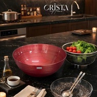 SET OF 2 ROUND GLASS BOWL 4.5L + 2.2L CRISTA HOME MS 60228