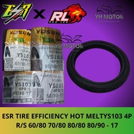 ESR TIRE/TAYAR EFFICIENCY HOT MELTYS103 4P R/S 60/80 70/80 80/80 80/90/ 90/80/ - 17/14/13 (2.50 - 18