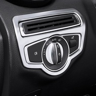 Car Styling Headlight Switch Buttons Decorative Covers Trim Interior Sticker For Mercedes Benz W205 