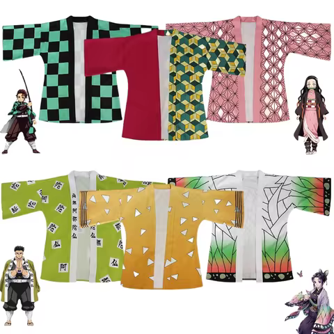 Anime Demon Slayer Kamado Tanjirou Cloak Kimetsu No Yaiba Kamado Nezuko Kimono Agatsuma Zenitsu Hime