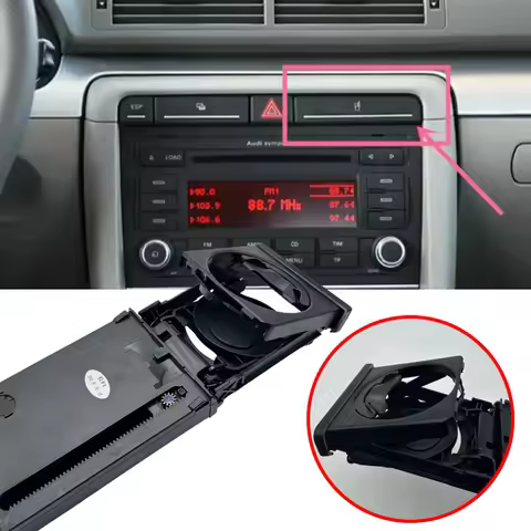 LHD 1pc Front Car Cup Holder 8E1862534J 8E1862534H For Audi A4 B6 B7 2002-05 Balck 4-Door Car Interi