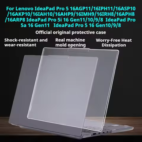 Transparent Case For 16inch Lenovo IdeaPad Pro 5 16AGP11/IPH11/16ASP10/AKP10/IAH10/AHP9/IMH9/IRH8/AP