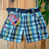 BELTED SHORT CHECKERED FOR KIDS BOY 0-14 YEARS OLD
