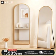 PURI (Free Wooden Packing) Full BodyCermin Aesthetic standing mirror Oval Type 160x50/ 150x40CM