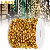 Rolan Haofy Plastic Bead Garland Spool Rope 8mm Diameter 32.8 Feet Length Curtain Hanging Decoration