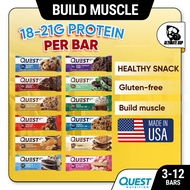 Quest Nutrition Protein Bar, 21g Protein & Low Sugar, Healthy & Convenient Bar, Various Flavor, 3-12