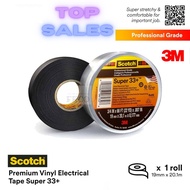 3M Scotch® Super 33+™ Vinyl Electrical Tape - Black 100% Original 3M 33TAPE 33 TAPE 3M VINYL TAPE 3M