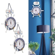 [Dynwave3] Mediterranean Wall Clock Nautical Clock for Bedroom Bathroom Dining Room