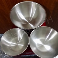 Set of 3 304 stainless steel salad bowls with graduated capacity, stainless steel bowl, stainless st