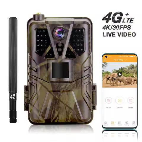 4K 30fps Video APP Trail Camera Cloud Service 4G 30MP Live Stream Media Wild Hunting Cameras Night V