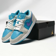 SEPATU SNEAKERS CASUAL / N*KE AIR JORDAN 1 LOW - AQUA BLUE PURPLE