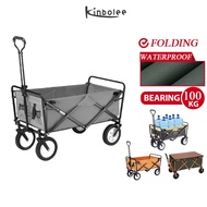 Kinbolee Outdoor Trolley Foldable Trolley Camping Folding Shopping Cart
