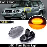 2Pcs For Subaru Liberty 00-03 Forester 01-05 Impreza WRX STi 02-07 Clear Lens Front LED Side Marker 
