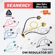 AKUANA OW Regulator set F3+FN2 Polished First Stage Second Stage for Scuba Diving