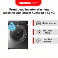 SG Stock Toshiba TW-BK95G4S(SK) T15 Gray 12mins Quick Wash Front Load Washing Machine 8.5kg Water Efficiency 4 T