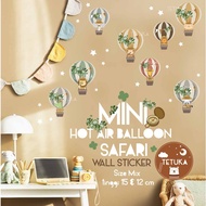 Mini Hot air balloon SET 1 pack 8pc - H: 15 & 12cm MIX