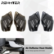 RW Motorcycle Reflective Saddle Shields Air Heat Deflector Smoke/Grey For Harley Sportster 48 72 883