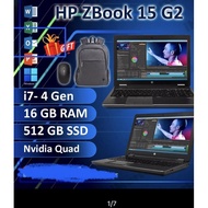 Hp Zbook Work station Gaming Laptop 16Gb Ram Nvidia quadro K1100M graphic FHD Screen Asus i3 6Th gen Gaming laptop