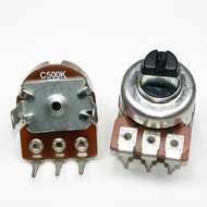 5PCS 121 Type Mono 3-pin B10K 330K C10K C500K D Handle Length 5mm Amplifier Sound Volume Potentiomet