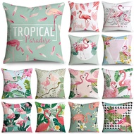 Single-sided printed flamingo pattern polyester cushion cover home decoration sofa Sarung bantal car pillowcase