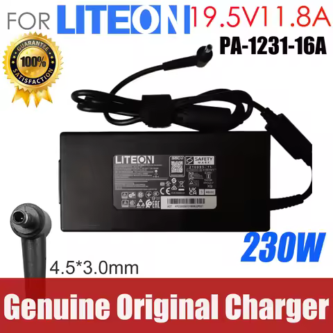 Genuine Liteon 19.5V 11.8A 230W PA-1231-16A Laptop AC Adapter Charger Power Supply 4.5*3.0mm for Gig