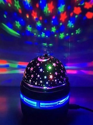 1 件 Led 夜燈投影燈,帶有星星設計投影,非常適合臥室和舞台裝飾、銀河和海浪投影、情人節浪漫禮物、露營婚禮裝飾