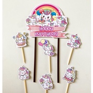 UNICORN TOPPER 001 UNICORN CAKE TOPPER/S 001 UNICORN CAKE TOPPER/S 001 UNICORN CAKE DECORATIONS/S 00