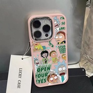 Fun Cartoon Patterns Phone Case Compatible for IPhone 11 12 13 14 15  11 13Pro 7 8 Plus X XR XS MAX SE 2020 Lens protection Soft Shockproof Case
