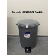 Maxonic M4323 35L Plastic Round Pedal Dustbin/Step Bin With Metal Support