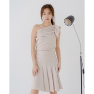 Camille Mini Skirt- Beige