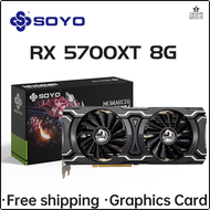 [Unon] RX5700XT SOYO AMD Radeon ความจุ8GB GDDR6การ์ดจอเกม PCIEx16 256Bit หน่วยความจำ4.0สำหรับเดสก์ทอ
