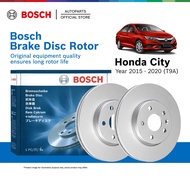 Bosch Fully-Coated (Anti-Rust) Front Brake Disc Rotor for Honda City GM6 T9A 3rd Gen (2014 - 2019) 0