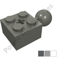 Bricks Tech - Brick S 2 x 2 Mod w/ Ball Joint & Axle Hole - 57909 57909b