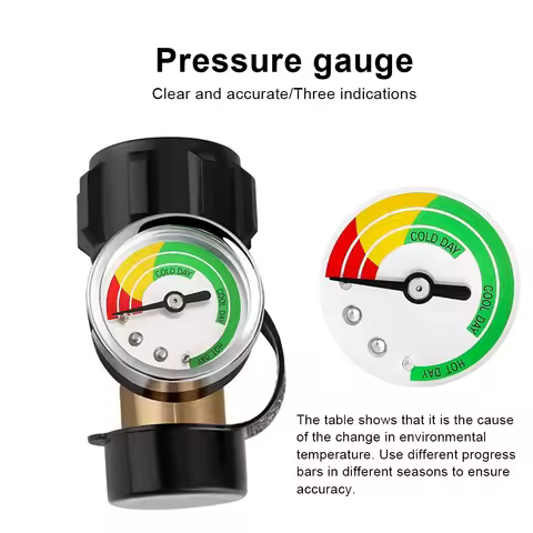 Propane Tank Gauge Level Indicator QCC1/Type 1 Connection Gas Pressure Meter Universal Propane Gauge